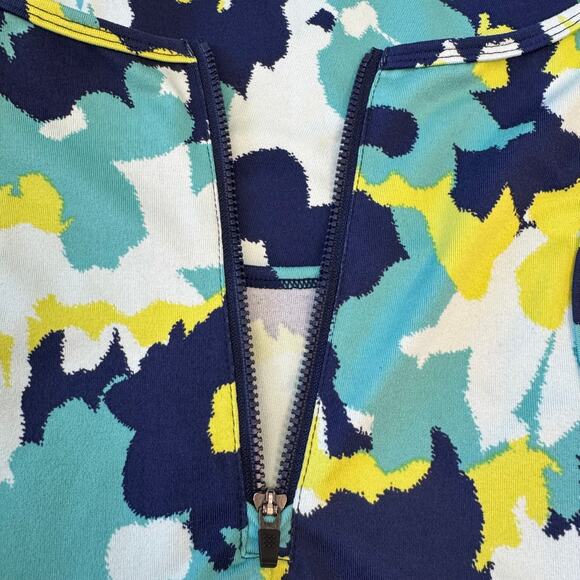 TITLE NINE Stretch Buttah Pieced Racerback Athletic Dress Women's Sz M Aqua Sea - Picture 11 of 15